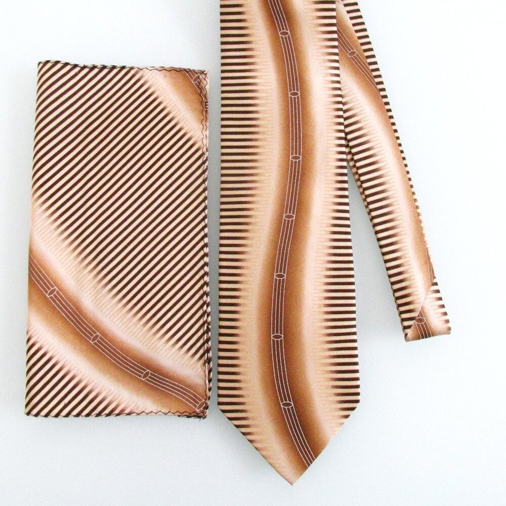 Bruno Conte (NWOT) Men's Silk Tie & Pocket Square